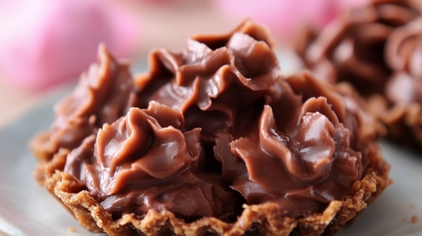 Recette des roses des sables dans une pâte brisée croustillante. Dessert facile et gourmand par SavoryGlobe.