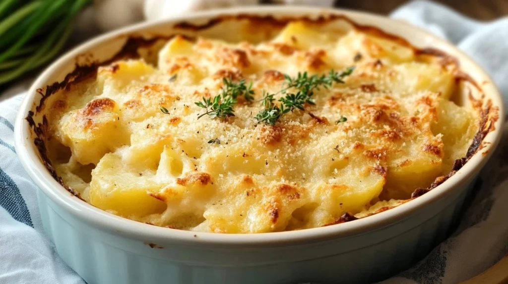 Gratin de chou-fleur et pomme de terre crémeux, recette facile à préparer, par SavoryGlobe.