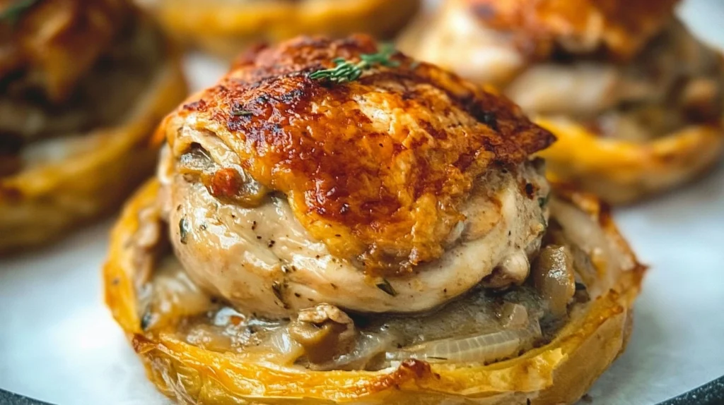 Bouchée à la Reine au Poulet, garniture crémeuse, recette facile et gourmande par SavoryGlobe.