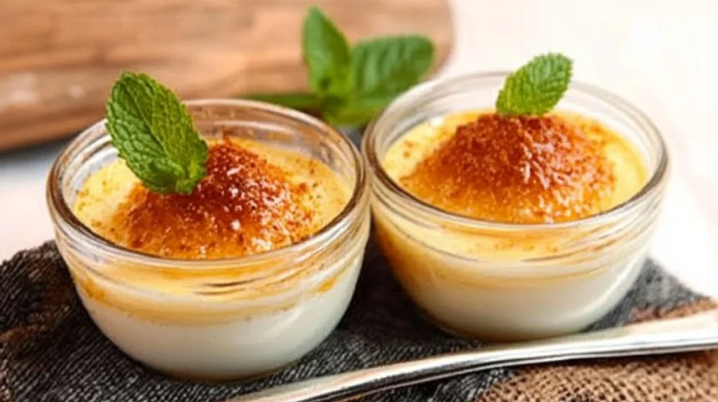 Délicieux recette oeufs au lait crémeux dans des ramequins, un dessert traditionnel facile à préparer comme chez grand-mère.