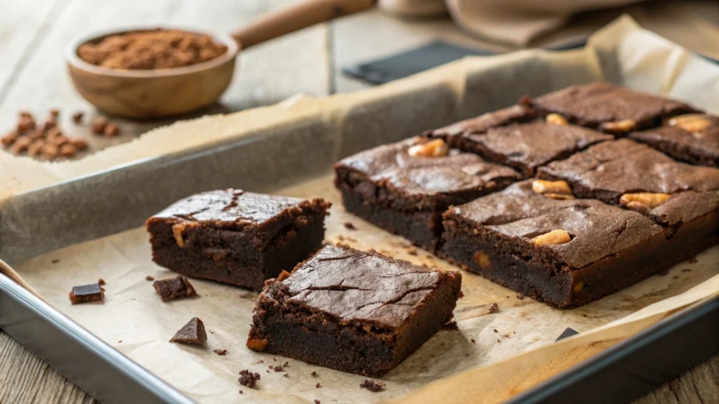Délicieux brownies moelleux à base de pois chiches, une recette saine et gourmande sans gluten. Recette facile de brownies aux pois chiches par SavoryGlobe."