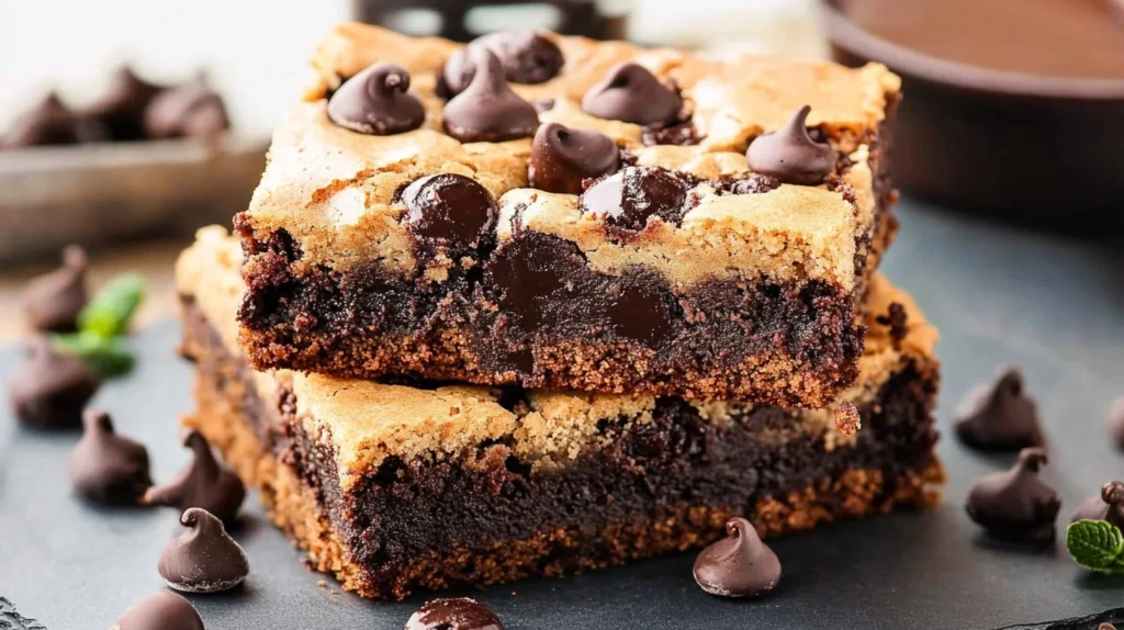 Recette de brookie fondant facile et rapide, mélange gourmand de cookies et brownies, idéal pour un dessert maison irrésistible.