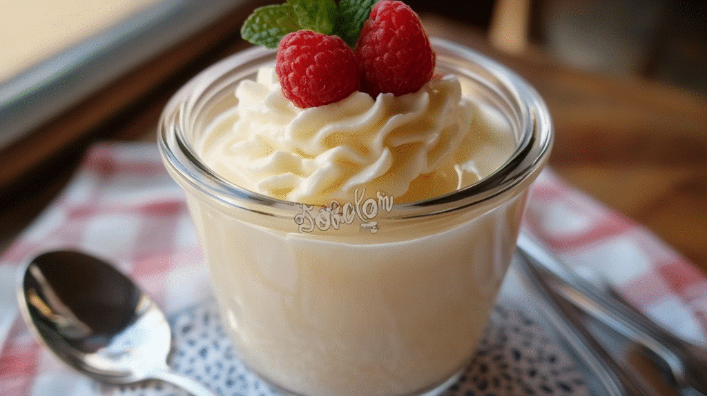 Yaourt maison crémeux dans un pot en verre, préparé selon une recette simple et naturelle – SavoryGlobe