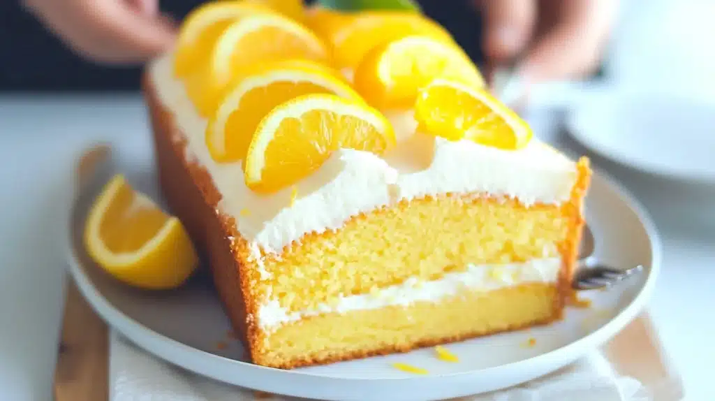 Gâteau au citron recette : Un délice moelleux et parfumé 2 Gâteau au citron recette moelleux et parfumé, décoré d’un glaçage citronné brillant – SavoryGlobe