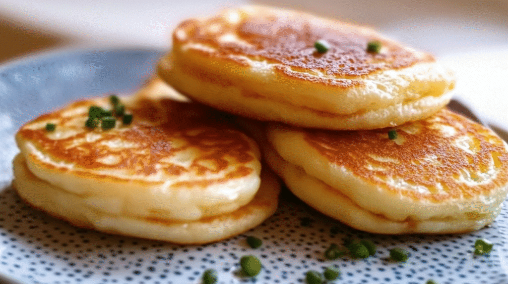 Recette Blinis : Préparez-les à la Maison en Toute Simplicité 1 Blinis faits maison dorés et moelleux, servis sur une assiette avec du saumon fumé et de la crème fraîche — recette blinis facile et rapide de SavoryGlobe.