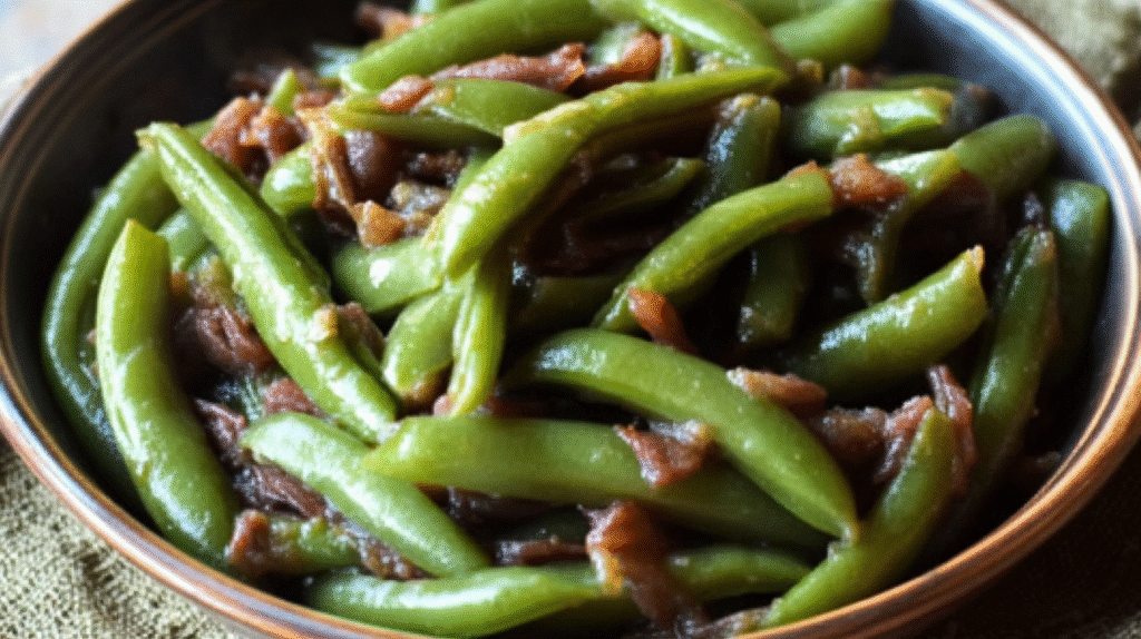 Haricot Plat Recettes : Astuces pour une Cuisson Parfaite et Pleine de Saveurs 1 haricot plat recettes - cuisson parfaite de haricots verts plats frais, légumes d'été assaisonnés à l'ail et persil
